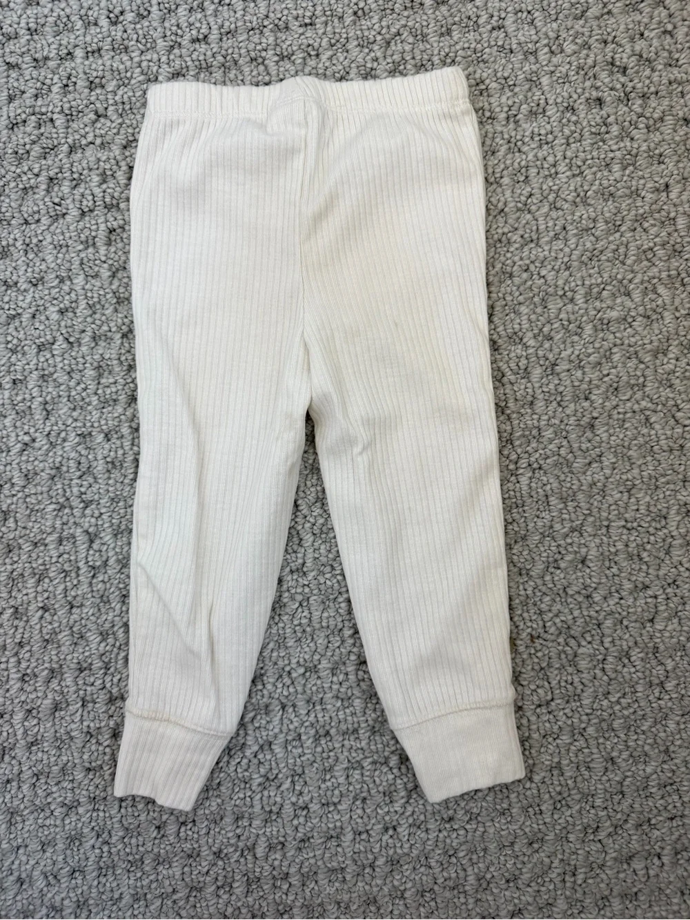 Carters 12 Mo. Neutral Ribbed Hoodie & Jogger Set - Cream